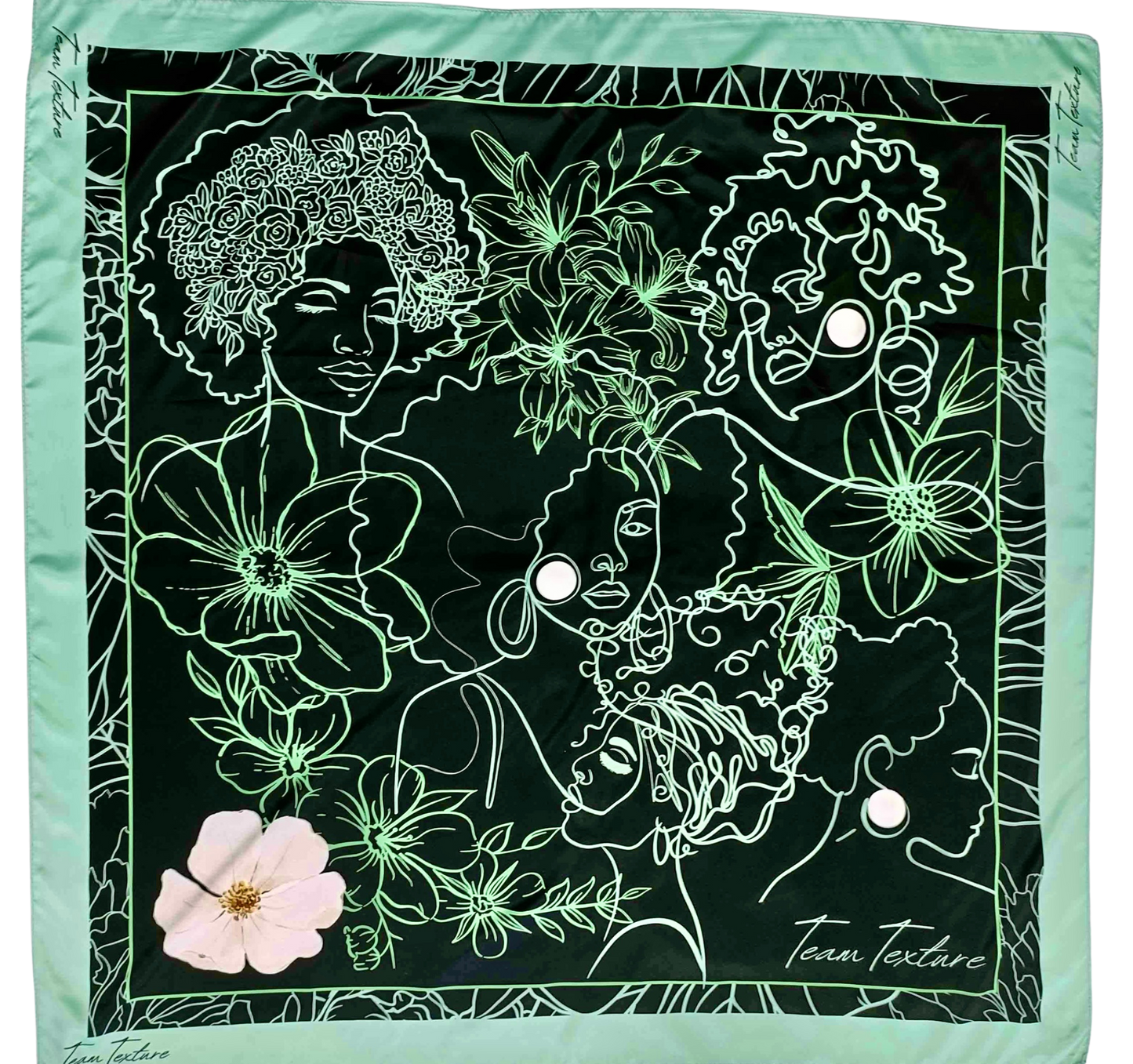 TT TROPICS SILKY BUNDLE - FLORAL PRINT SCARF AND PILLOWCASE