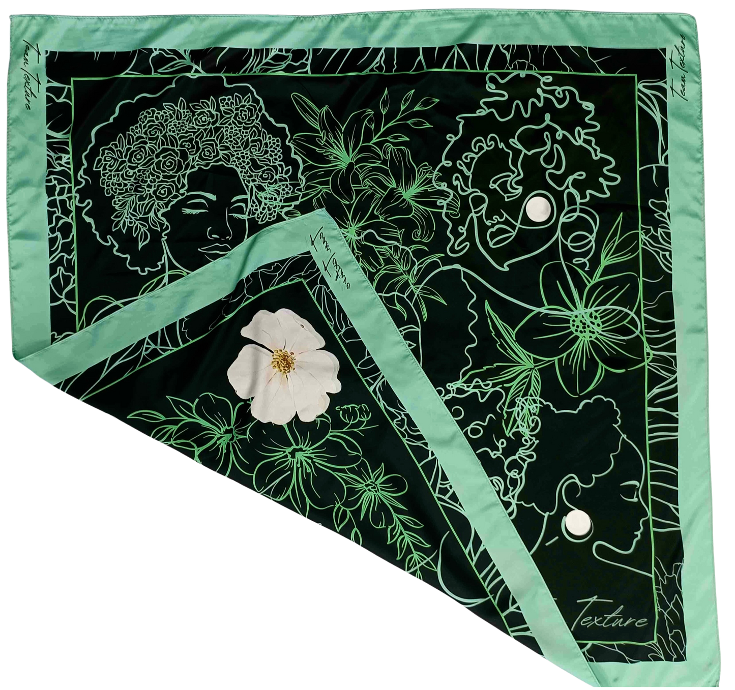 TT TROPICS SILKY BUNDLE - FLORAL PRINT SCARF AND PILLOWCASE